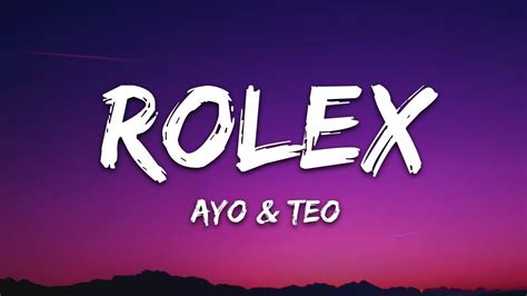 ayo et teo rolex lyrics|Rolex by ayo and teo.